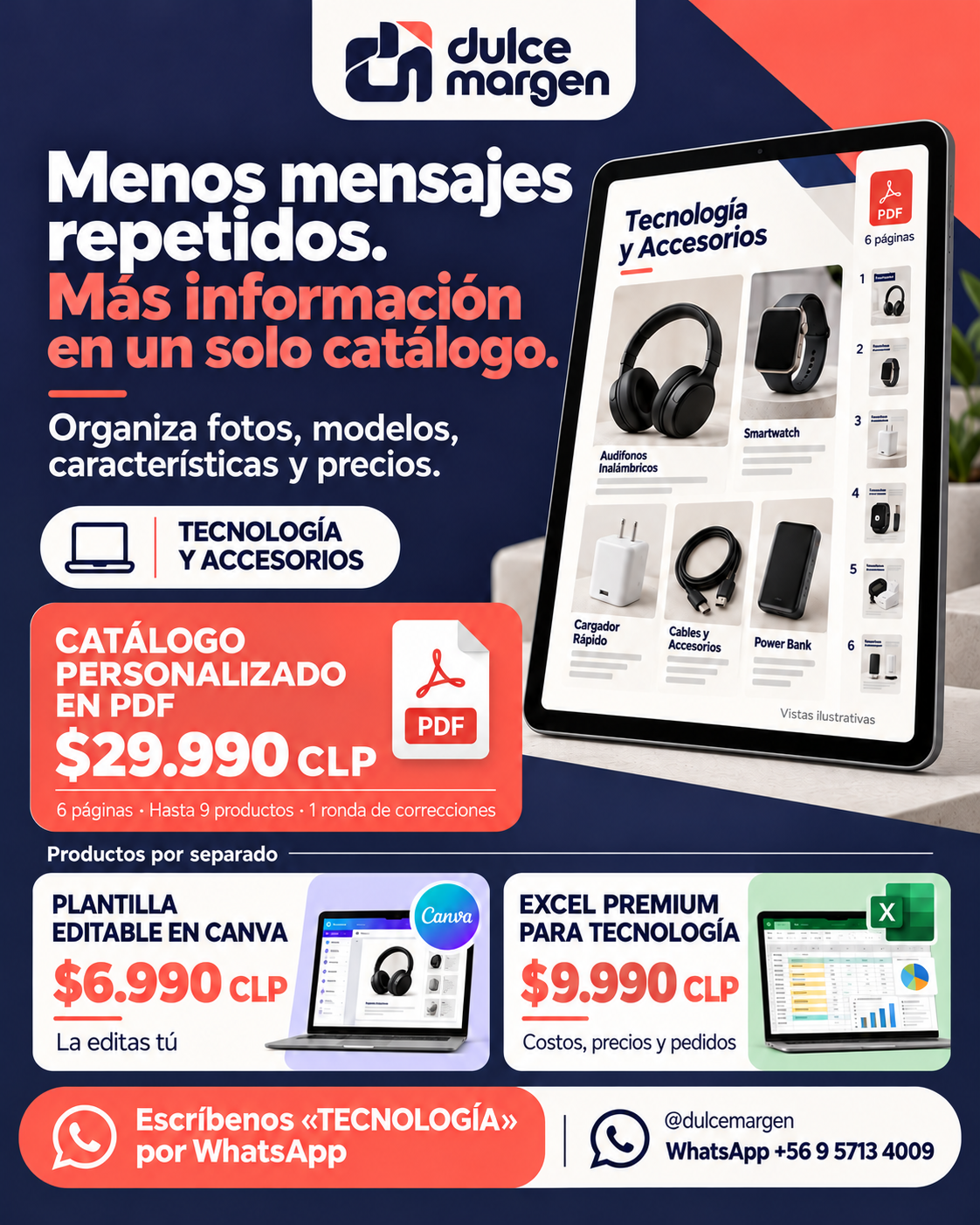 Publicidad de Dulce Margen para tiendas de tecnología